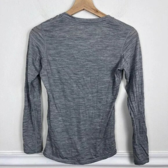 Smartwool Heather Gray Merino Wool Base Layer V Neck Size XS - Picture 2 of 6